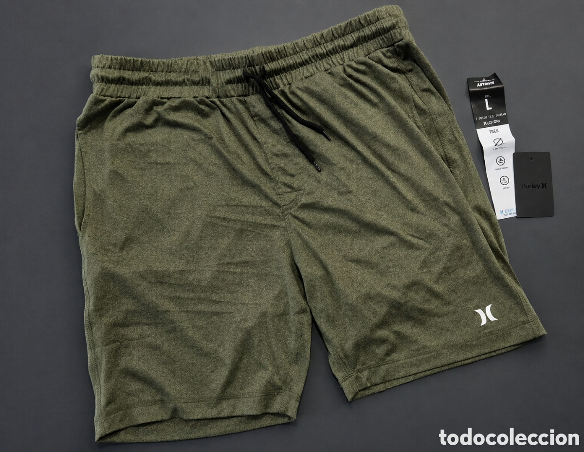 Nuevo: Pantal&oacute;n corto Hurley Stretch CTN Twill verde militar talla L nuevo con etiquetas