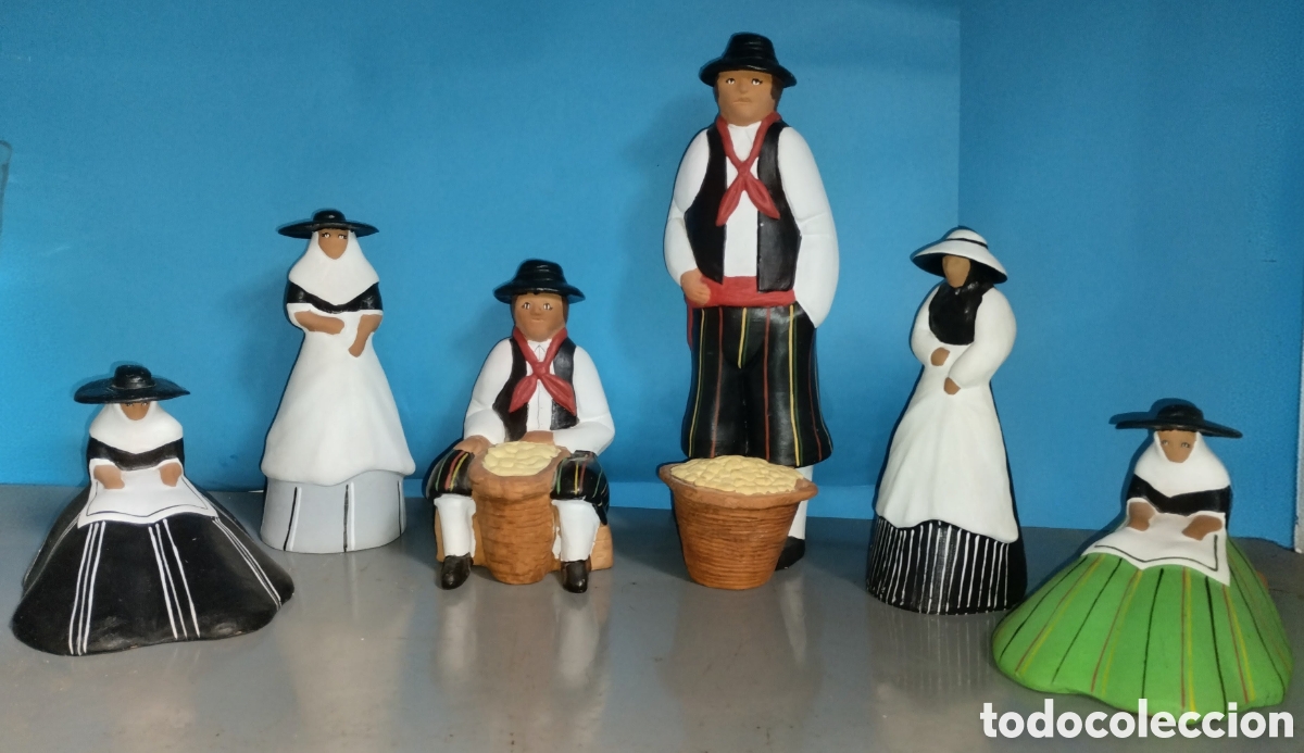 Nuevo: 5 FIGURAS VINTAGE de CER&Aacute;MICA IBICENCA completamente NUEVAS SIN ESTRENAR presentan precio en su base
