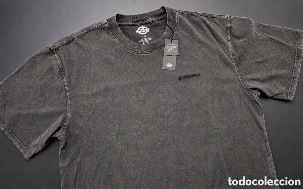Nuevo: Dickies Plentywood SS Tee Black Stone Washed talla L nueva con etiquetas original