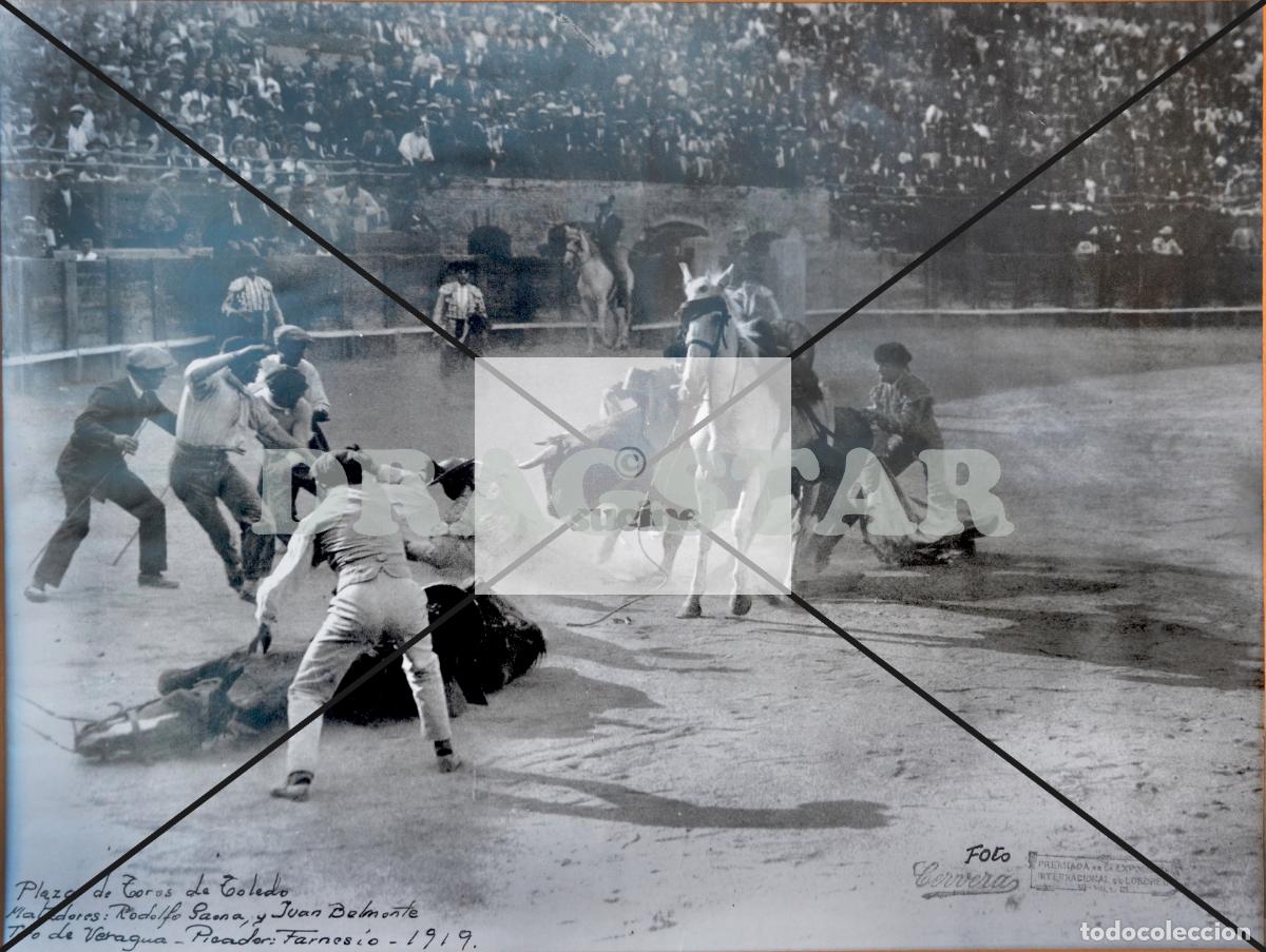 Nuevo: FOTOGRAFIA DE CERVERA PLAZA DE TOROS DE TOLEDO A&Ntilde;O 1919 PREMIO EXP. INTERNACIONAL LONDRES