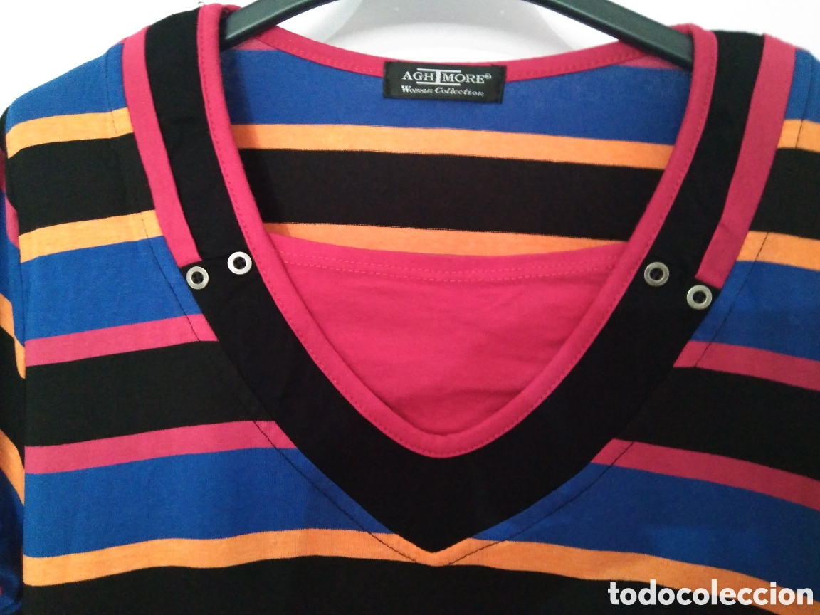 Nuevo: Camiseta rayas, manga corta - Foto 3