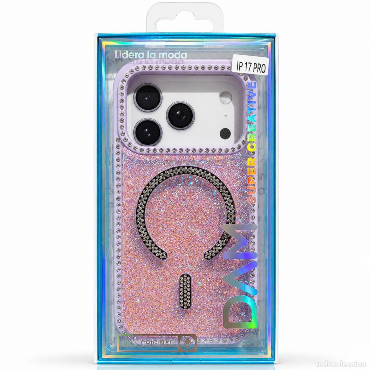 Nuevo: Funda iPhone 17 Pro con MagSafe Brillante Rosa Antigolpes TPU Transparente con Cristales