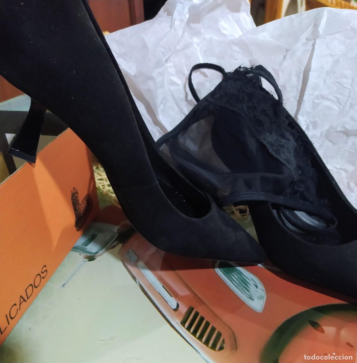 Nuevo: Zapatos de tac&oacute;n de aguja medio A ESTRENAR+lencer&iacute;a de tanguita a ESTRENAR de lujo tul y encaje