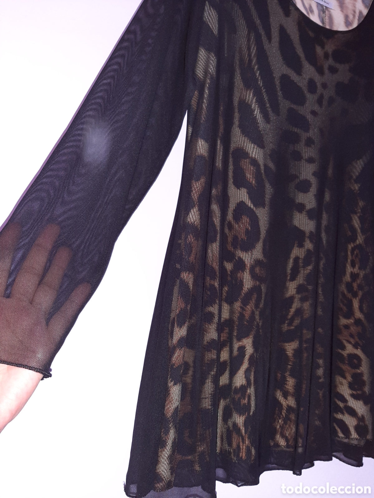 Nuevo: Blusa leopardo de gasa negra - Foto 3