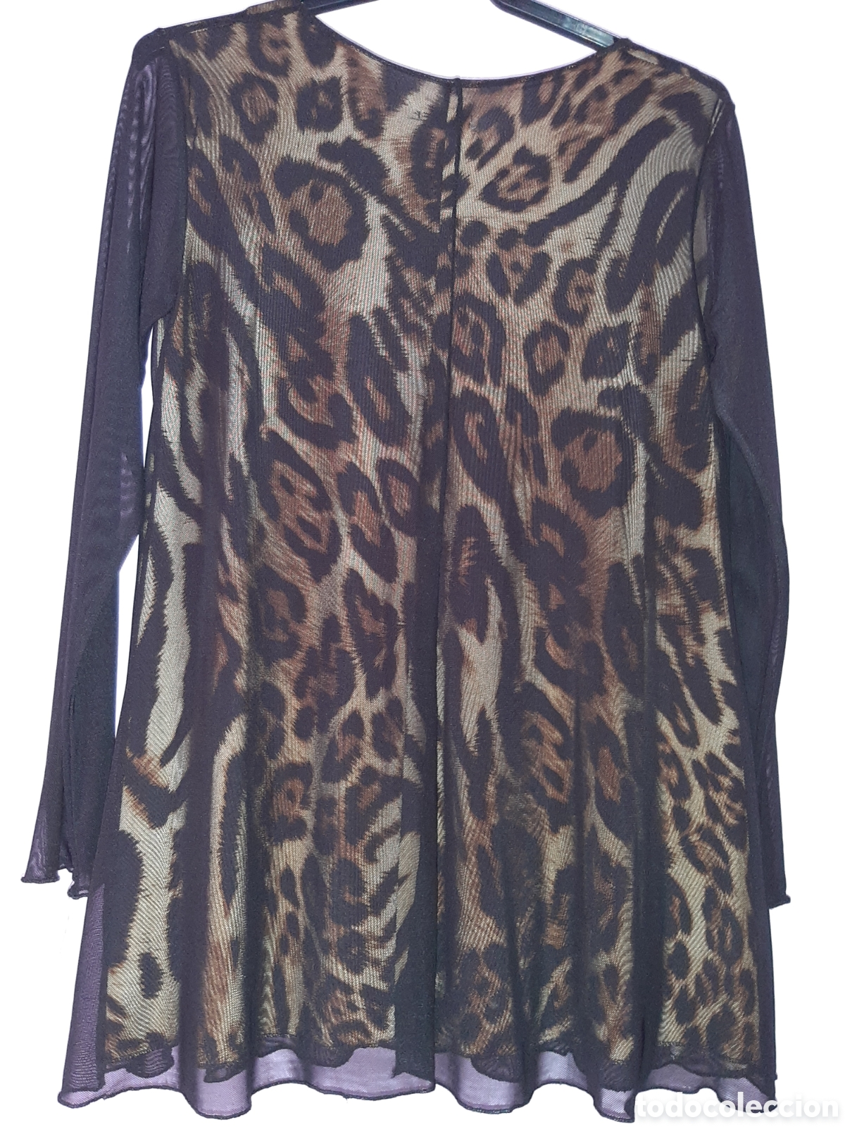 Nuevo: Blusa leopardo de gasa negra - Foto 4
