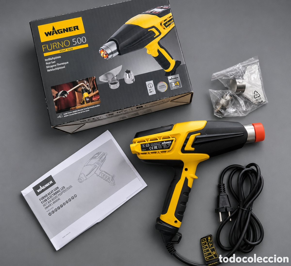 Nuevo: Decapador aire caliente pistola calor WAGNER Furno 500 digital 2000W con accesorios