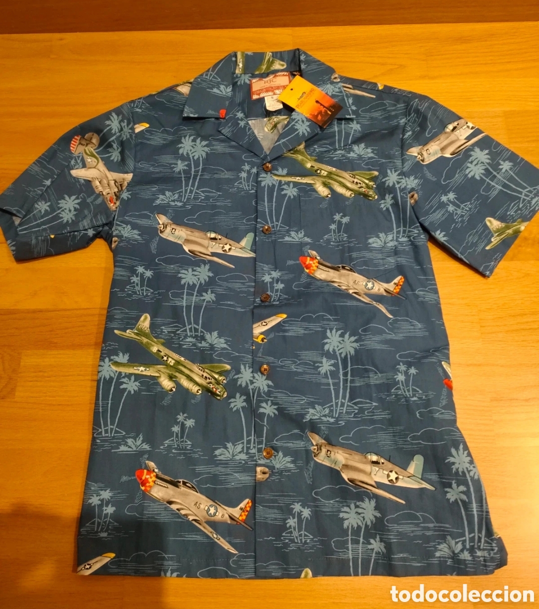 Nuevo: CAMISA ESTILO HAWAIANA AVIONES SEGUNDA GUERRA MUNDIAL TALLA S