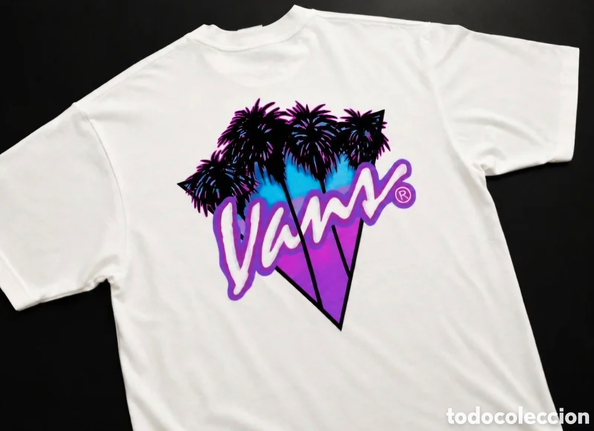 Nuevo: Camiseta Vans Palm Drive edici&oacute;n limitada off white algod&oacute;n premium talla L