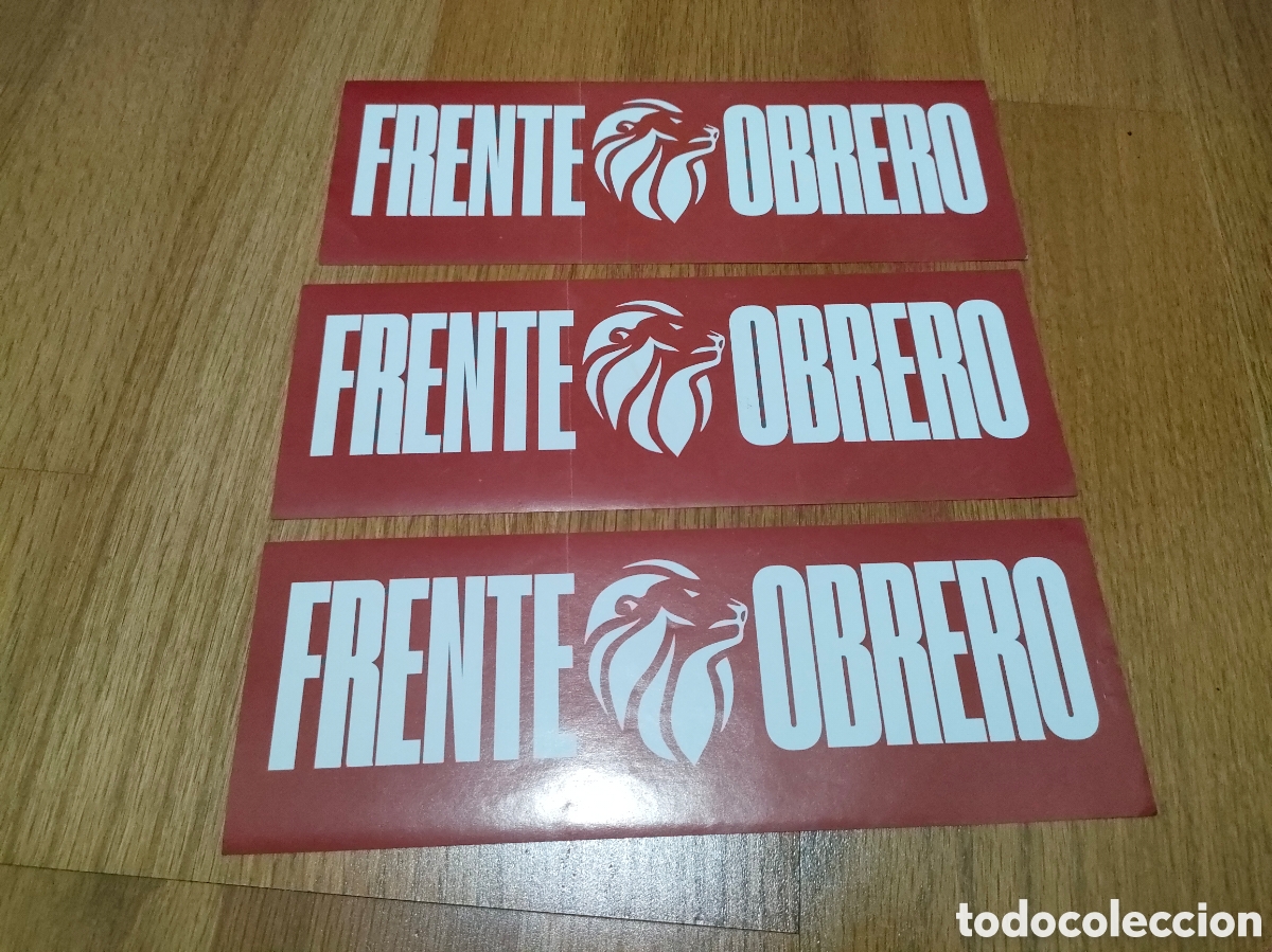 Nuevo: 3 PEGATINAS FRENTE OBRERO
