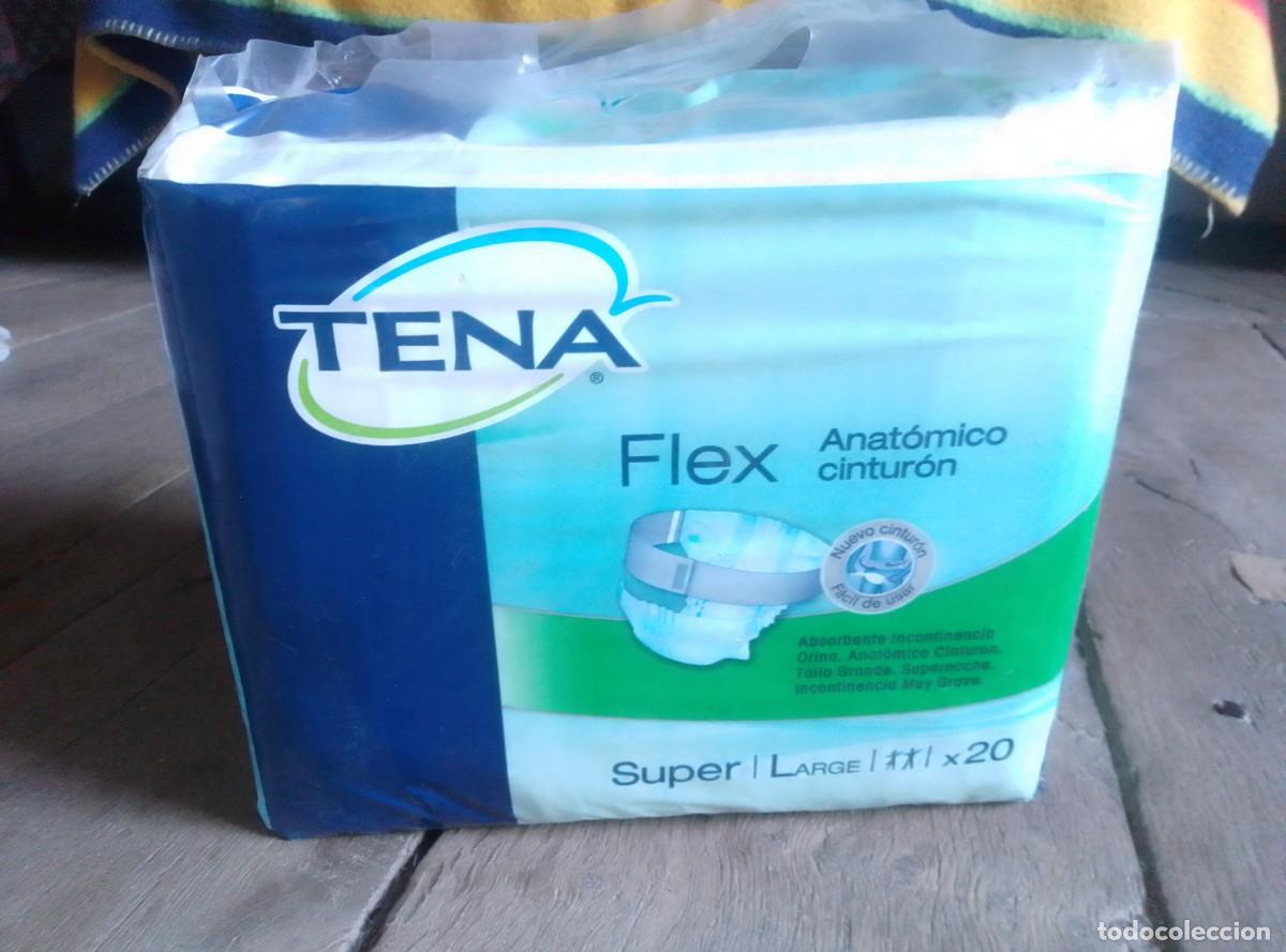 Nuevo: Tena Flex absorbente incontinencia con cintur&oacute;n anat&oacute;mico. Super. Talla L. 20 unidades. Nuevo