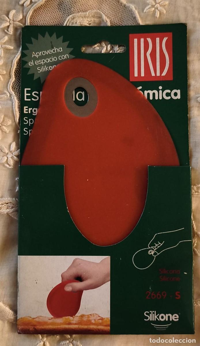 Nuevo: Esp&aacute;tula ergon&oacute;mica - Iris - Silicona con base de acero - Sin estrenar