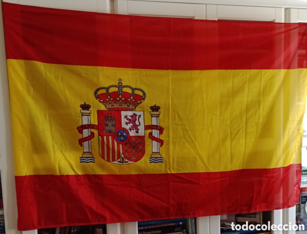 Nuevo: Bandera de Espa&ntilde;a 150 x 95 cm tela