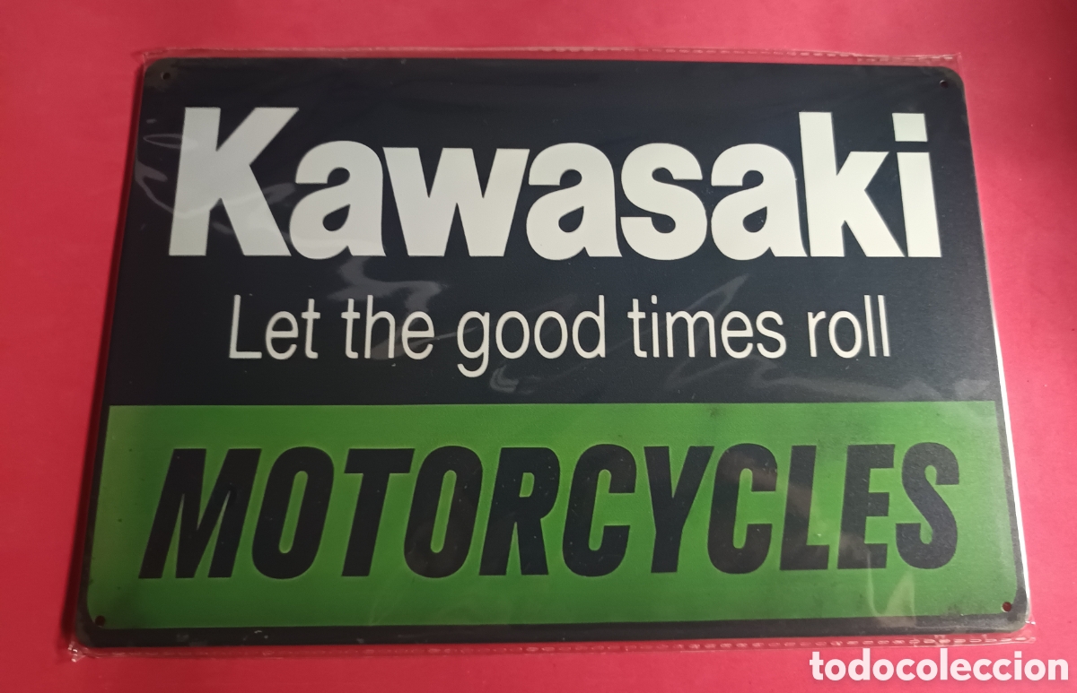 Nuevo: Cartel Met&aacute;lico Kawasaki Motos