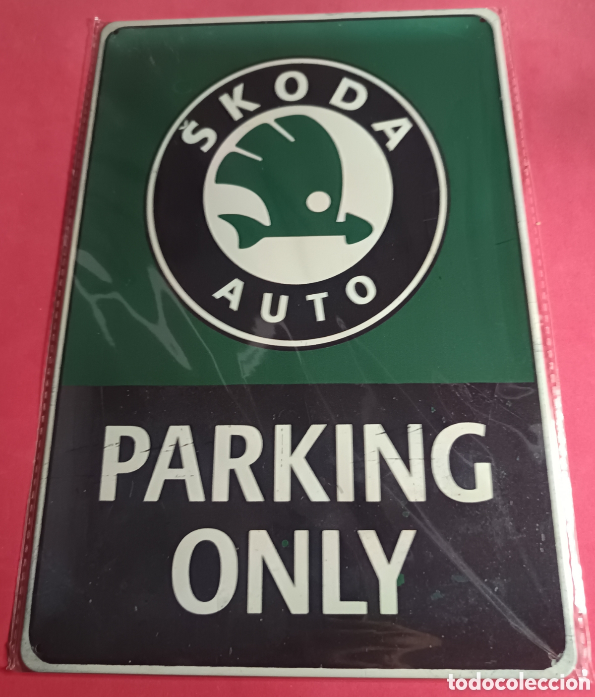 Nuevo: Cartel Met&aacute;lico Skoda Parking Only