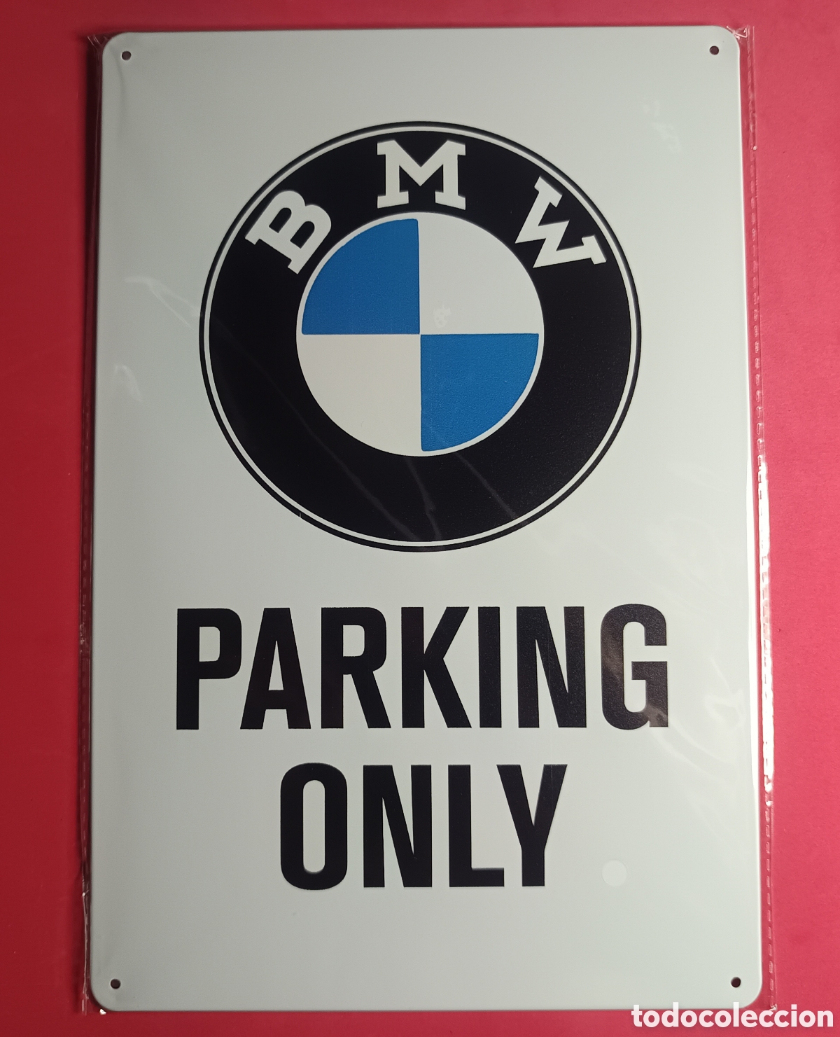 Nuevo: Cartel Met&aacute;lico BMW Parking Only