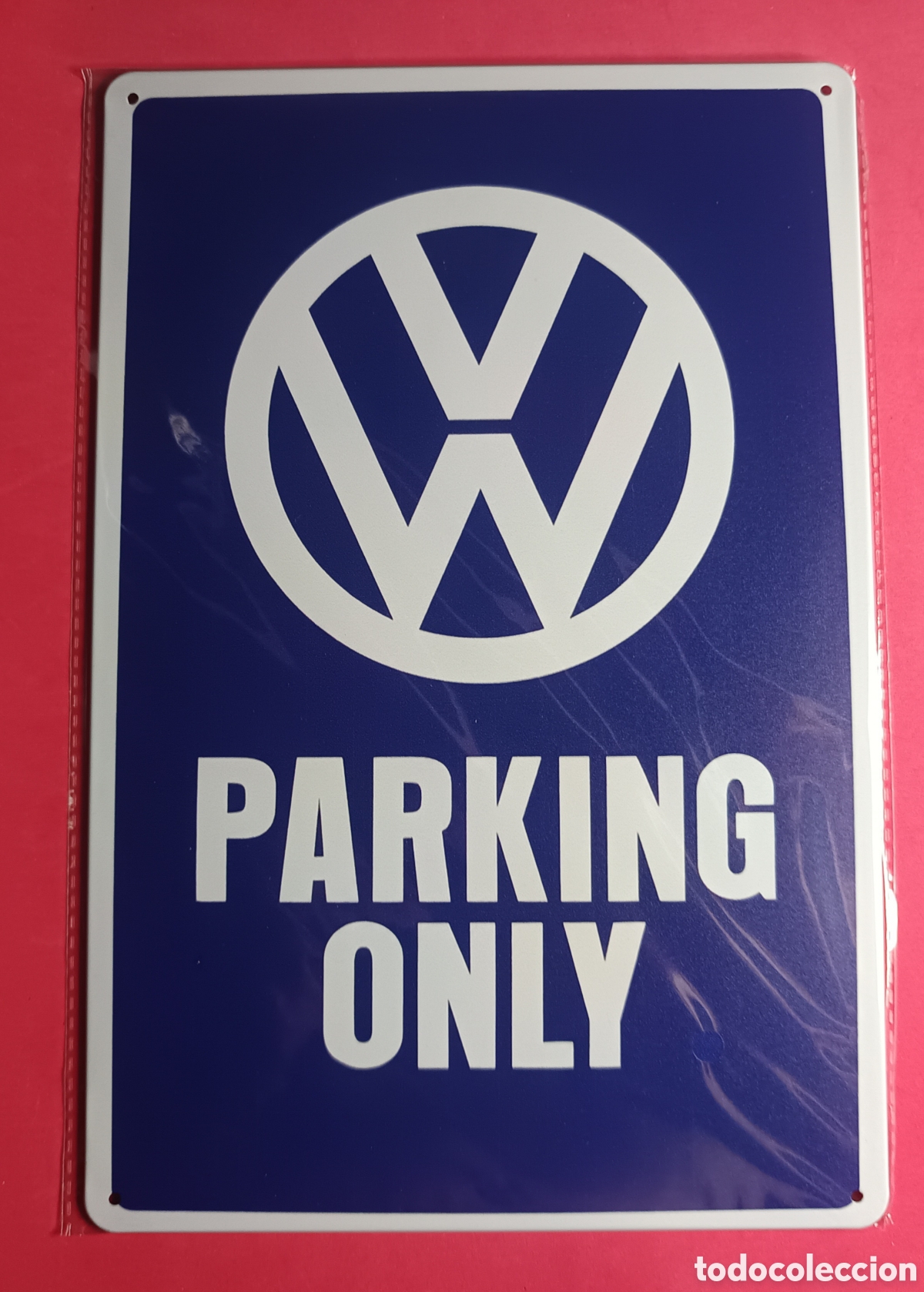 Nuevo: Cartel Met&aacute;lico Volkswagen Parking Only