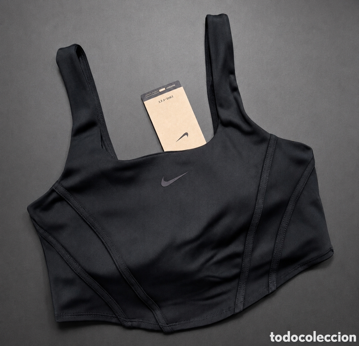 Nuevo: Nike Dri-FIT light support padded corset bra negro talla M