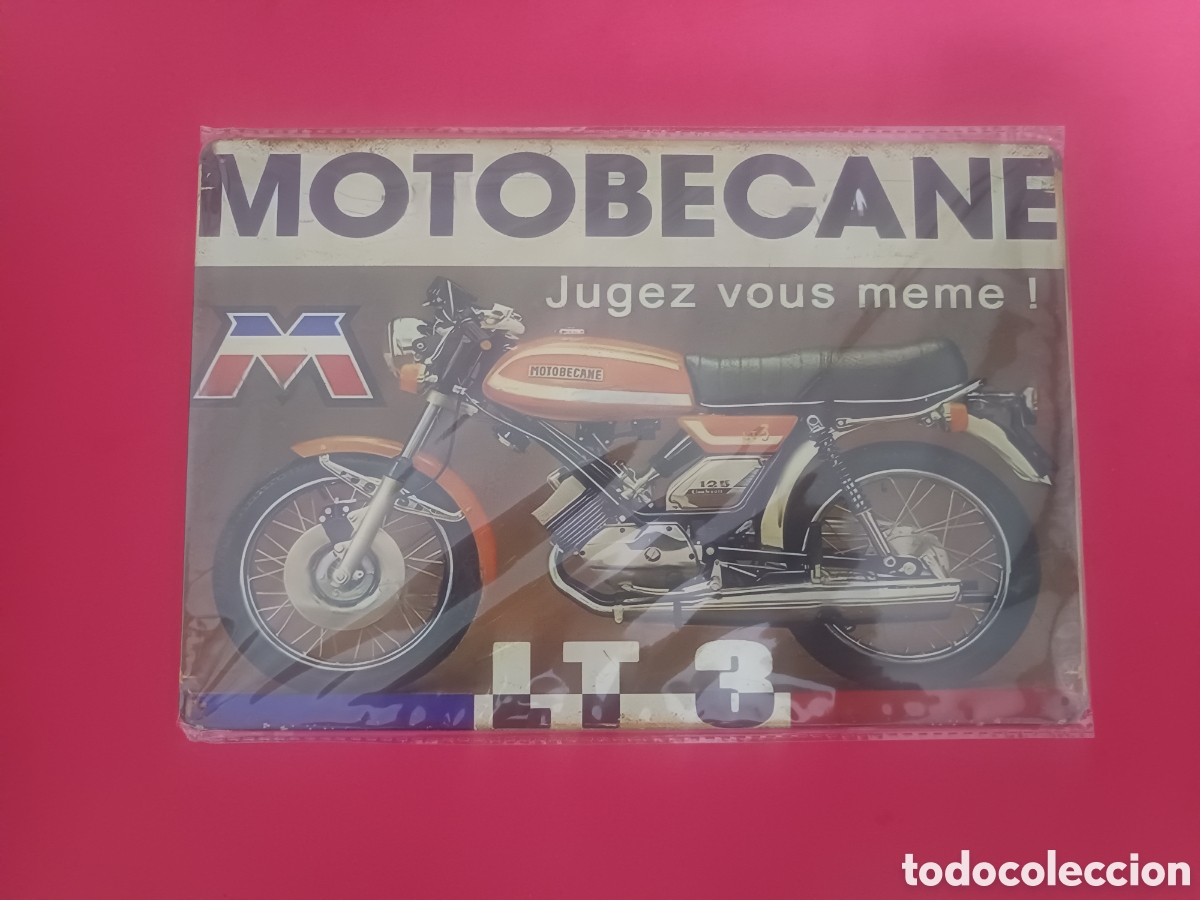 Nuevo: Cartel Met&aacute;lico Motobecane