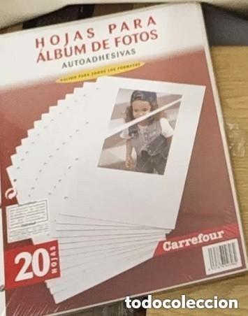 Nuevo: 20 HOJAS PARA ALBUM DE FOTOS AUTOADHESIVAS
