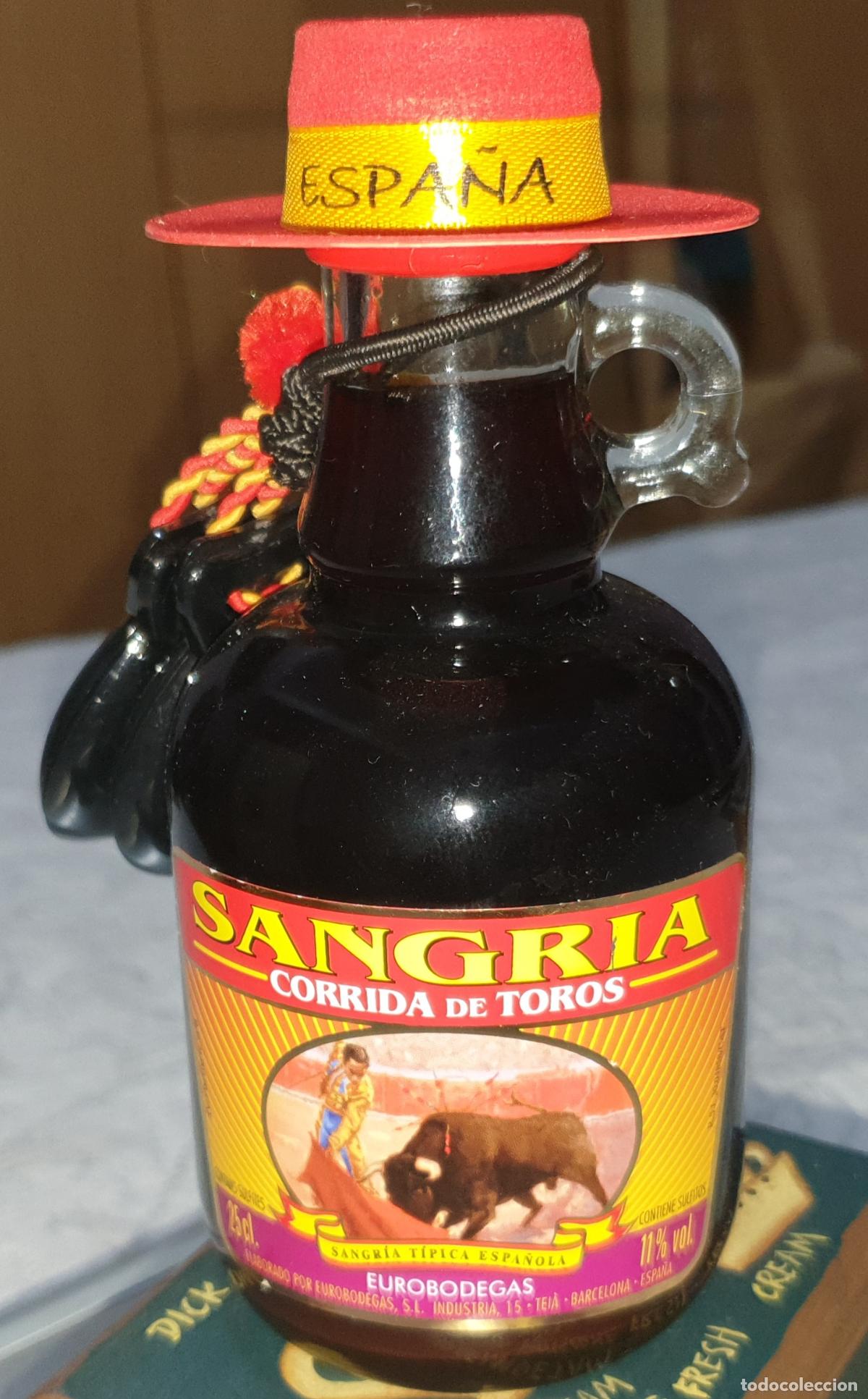 Nuevo: Botella souvenir, espa&ntilde;a, casta&ntilde;uela, sombrero, Sangria