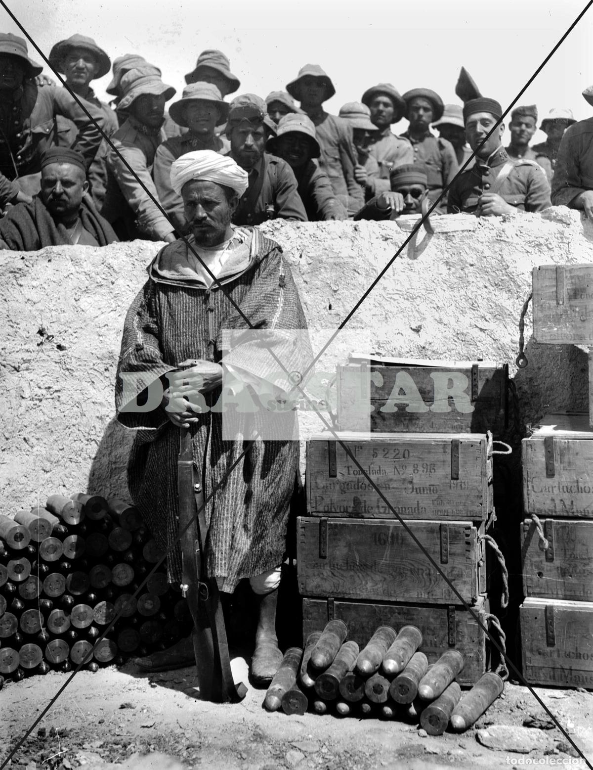 Nuevo: LA GUERRA DE ESPA&Ntilde;A EN AFRICA, SOLDADO NATIVO SAHARAUI Y POLVORIN EN CEUTA O MELILLA TD 82