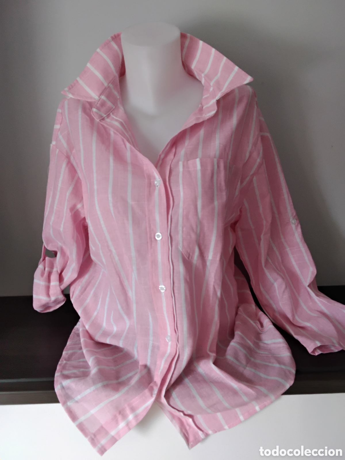 Nuevo: Blusa Lino Rayas Overside - Foto 2