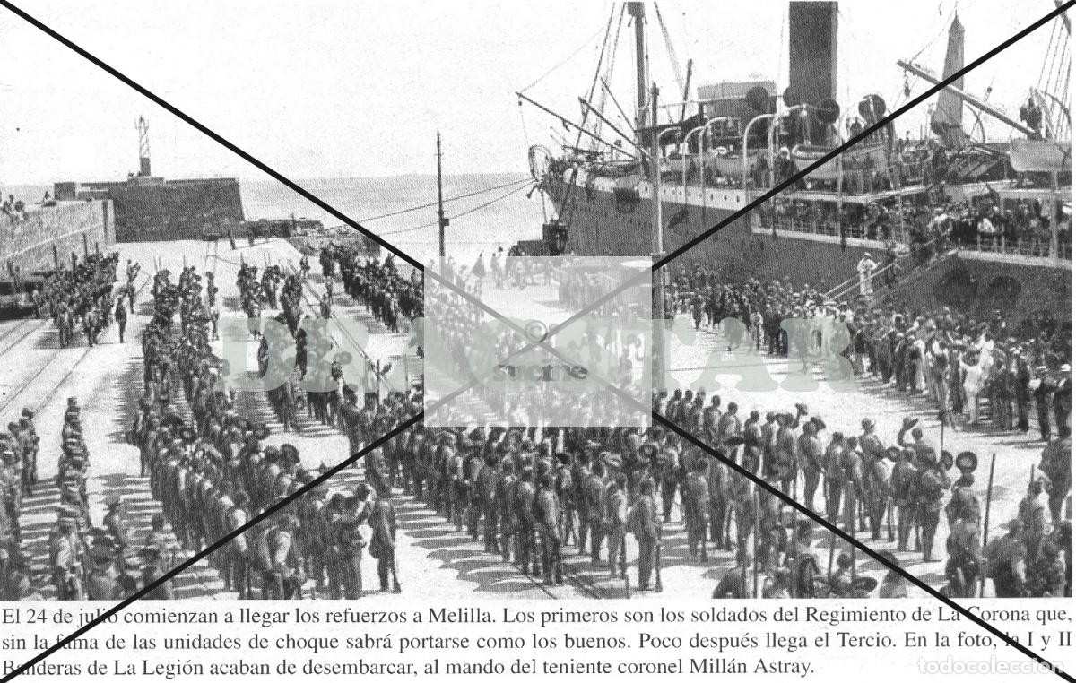 Nuevo: LA GUERRA DE ESPA&Ntilde;A EN AFRICA, LLEGADA DE REFUERZOS A MELILLA TD 82