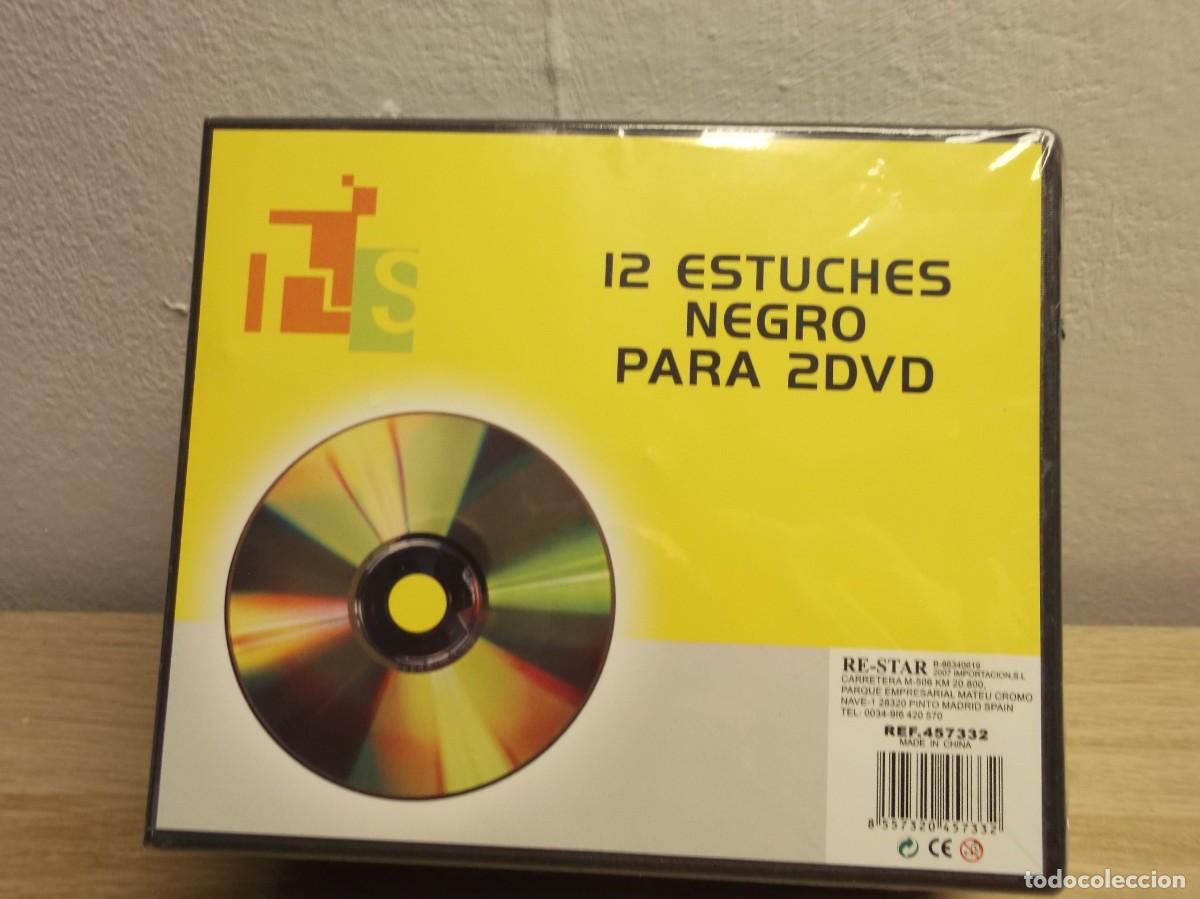Nuevo: ESTUCHES (12) PARA 2 DVD COLOR NEGRO - NUEVO PRECINTADO