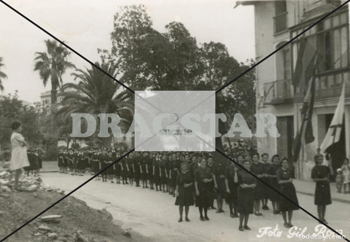 Nuevo: CASTELL&Oacute;N EN EL RECUERDO, DESFILE DE FALANGISTAS POR LA PLAZA MARIA AGUSTINA EN 1939 TD 83