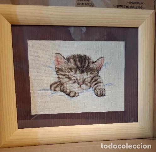 Nuevo: Cuadro Gato Dormido Tejido - Foto 10