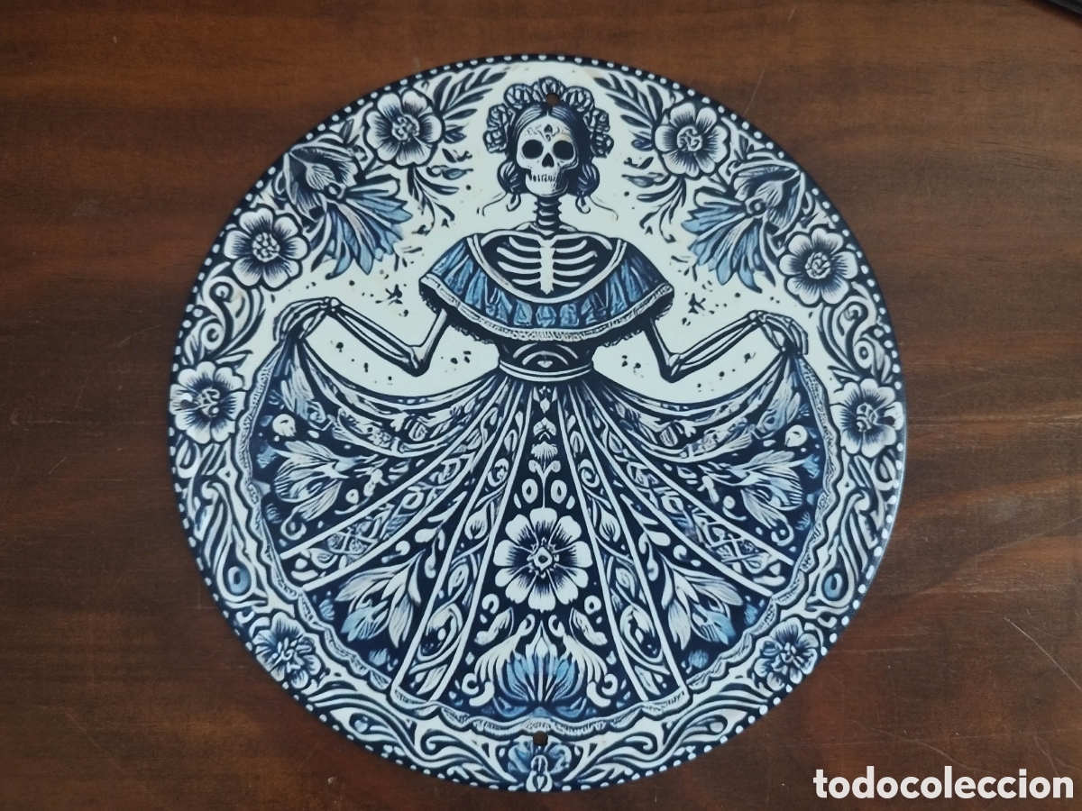 Nuevo: Placa redonda metal decoraci&oacute;n