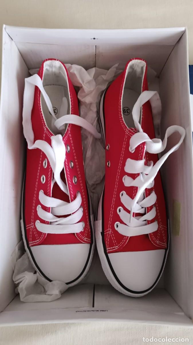 Nuevo: ZAPATILLAS DE LONA NI&Ntilde;O ROJAS TALLA 39 - NUEVAS, A ESTRENAR !!
