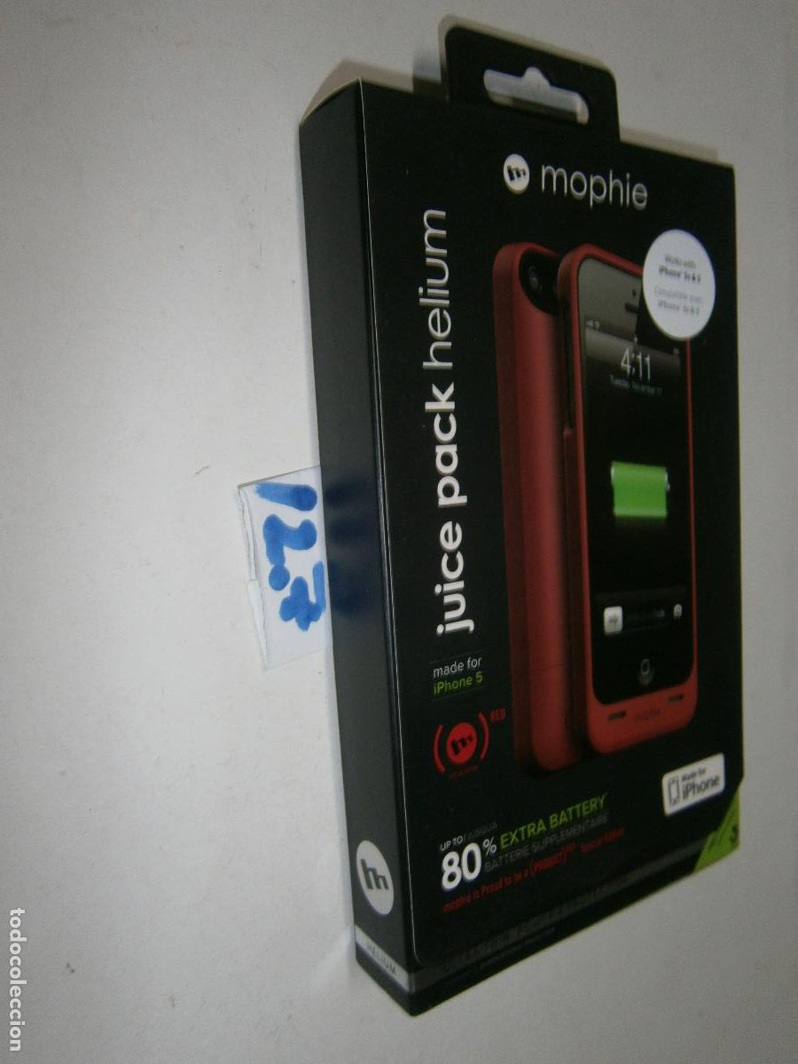 Nuevo: FUNDA PARA TELEFONO MOVIL CON BATERIA EXTERNA VINTAGE PARA IPHONE NUEVA EN SU CAJA SIN USAR