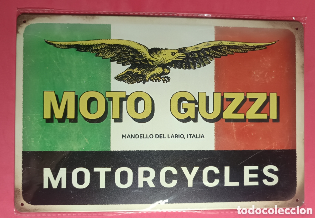 Nuevo: Cartel Met&aacute;lico Moto Guzzi