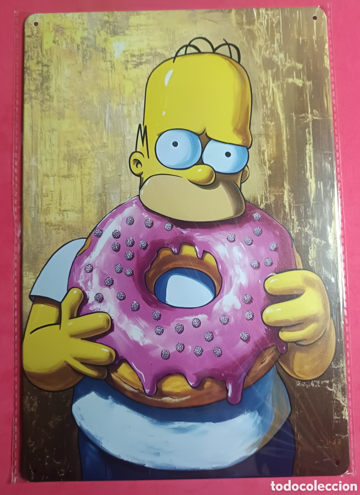 Nuevo: Cartel Met&aacute;lico Homer Simpson Donut