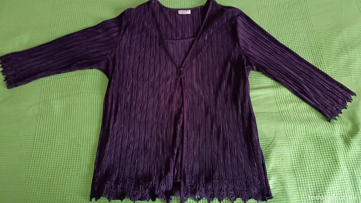 Nuevo: BLUSON DOBLE SE&Ntilde;ORA MORADO - CANDA - C&A - TALLA 52. - Foto 4