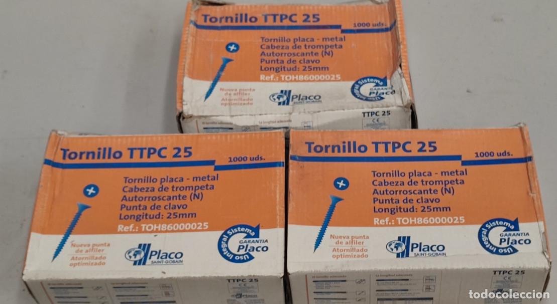 Nuevo: 3 CAJAS CON TORNILLOS TTPC 25 PLACO, NEGROS