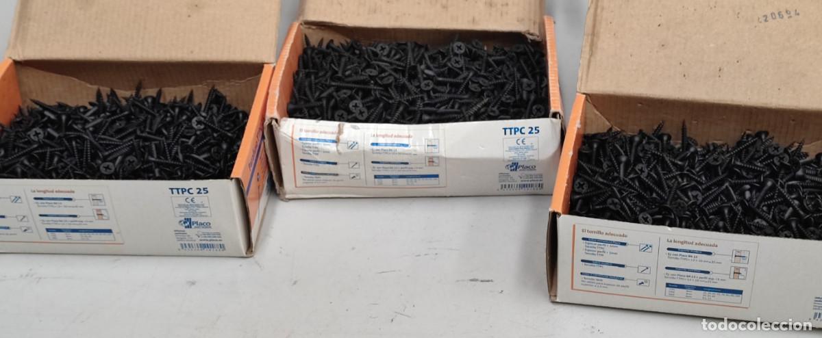 Nuevo: 3 CAJAS CON TORNILLOS TTPC 25 PLACO, NEGROS - Foto 7