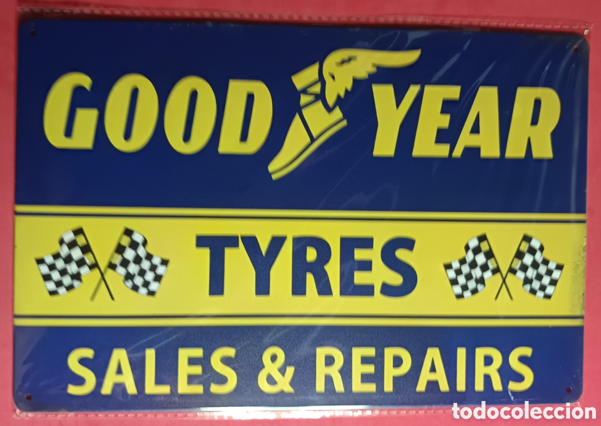 Nuevo: Cartel Goodyear Met&aacute;lico
