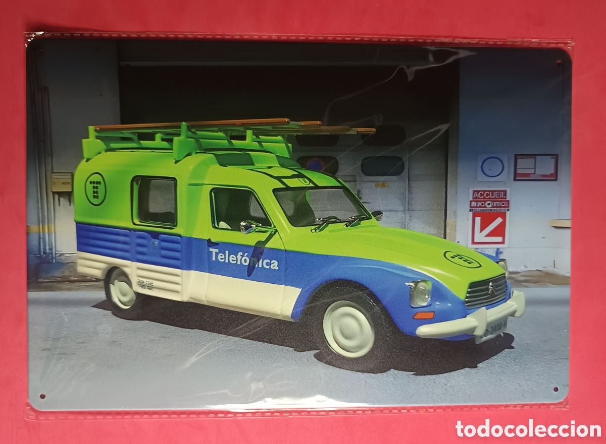 Nuevo: Cartel Met&aacute;lico Coche Citro&euml;n Telef&oacute;nica
