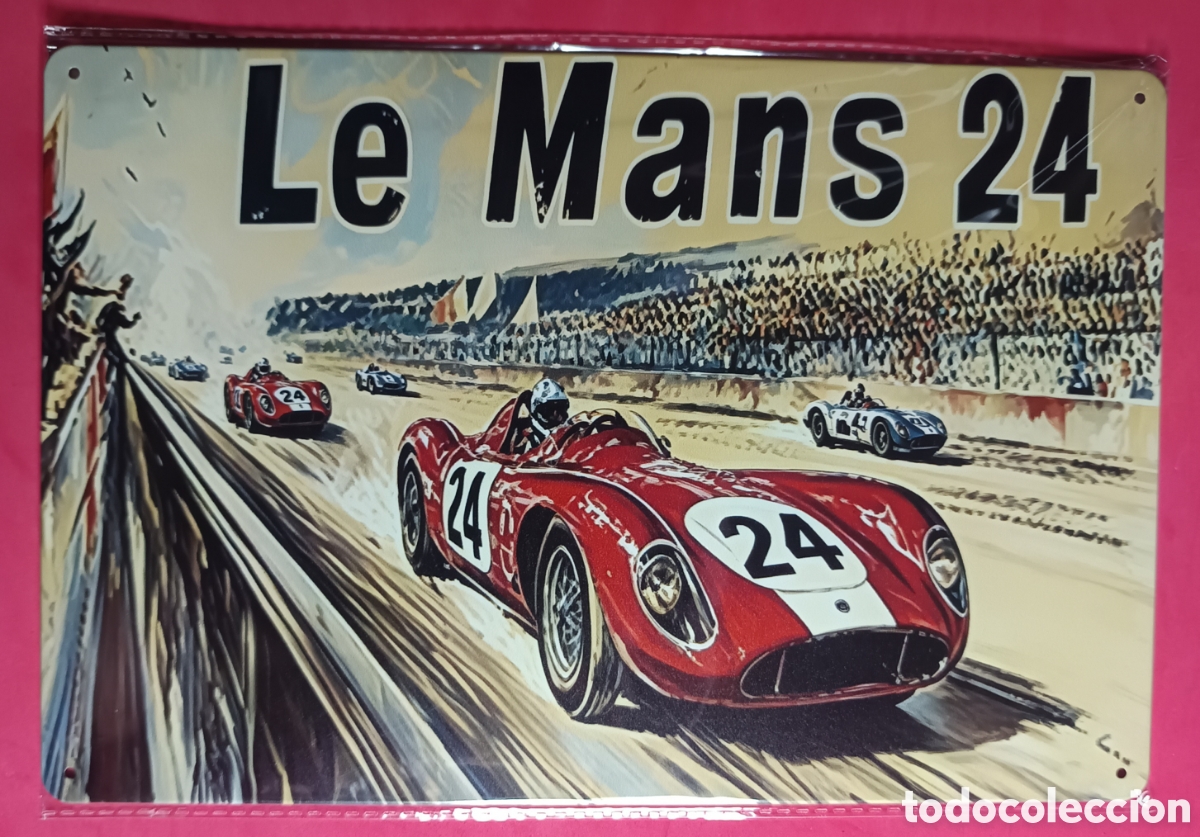 Nuevo: Cartel Met&aacute;lico Le Mans 24h Carreras