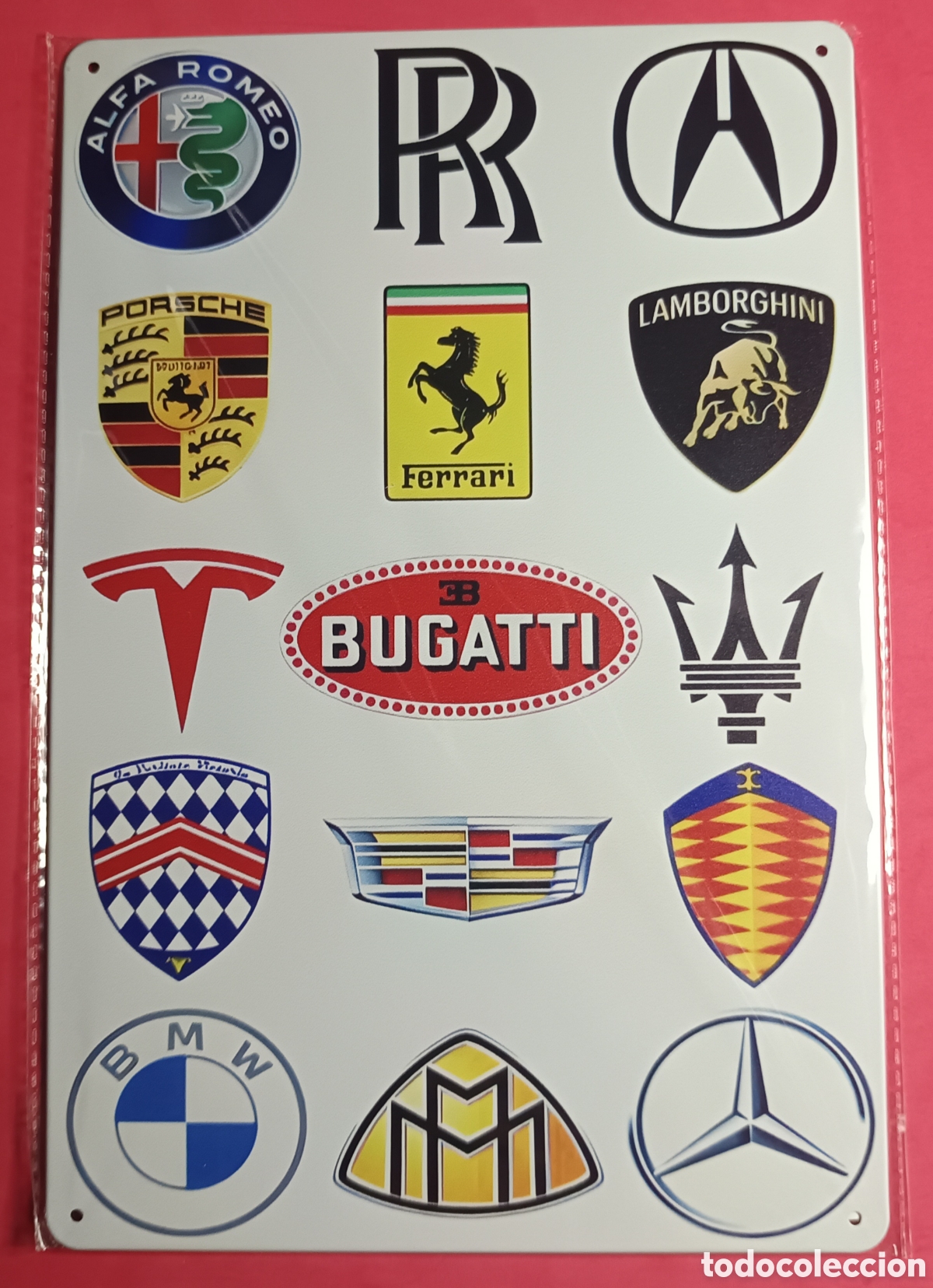 Nuevo: Cartel Met&aacute;lico Coches Cl&aacute;sicos y Deportivos