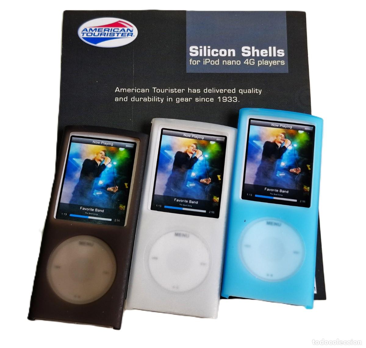 Nuevo: 3 FUNDAS DE GOMA O SILICONA PARA IPOD NANO NUEVAS