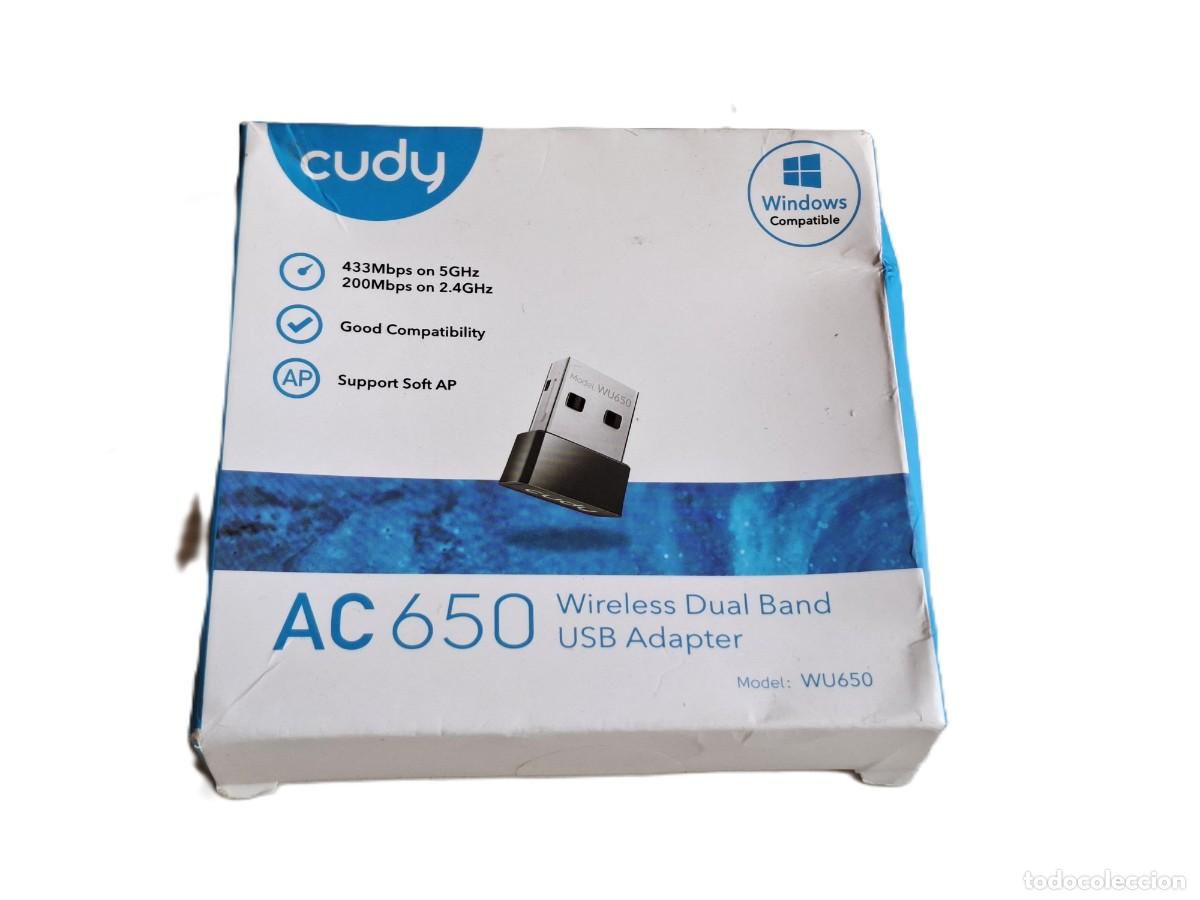 Nuevo: ADAPTADOR WIFI USB DOBLE BANDA CUDY AC650 (2.4G/5GHZ)MODELO WU650PARA PC/LAPTOR