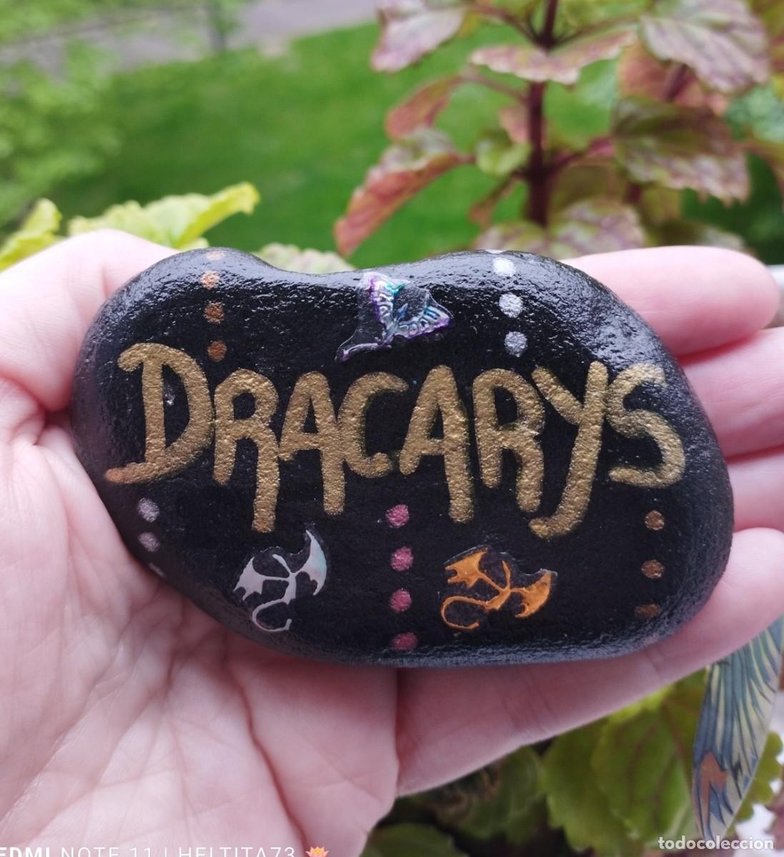 Nuevo: Piedra &rdquo;Dracarys&rdquo;, piedra natural pintada a mano