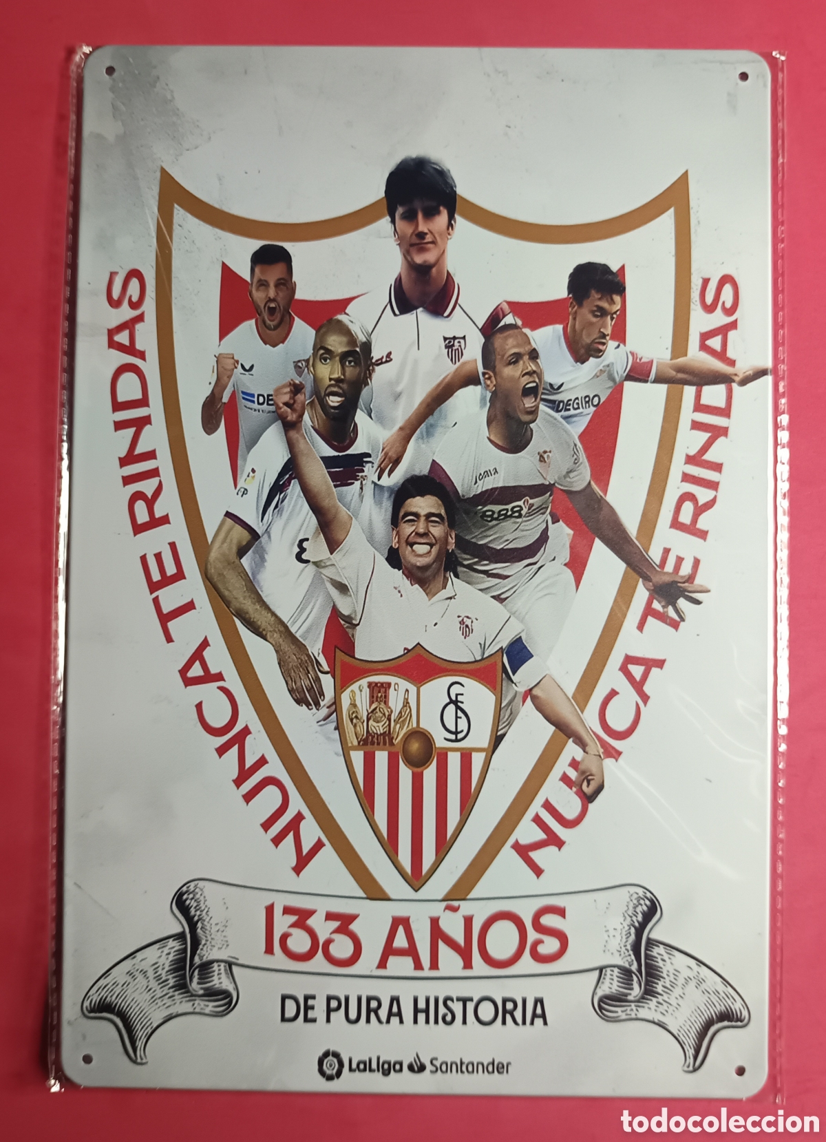 Nuevo: Cartel Met&aacute;lico Sevilla FC 133 A&ntilde;os