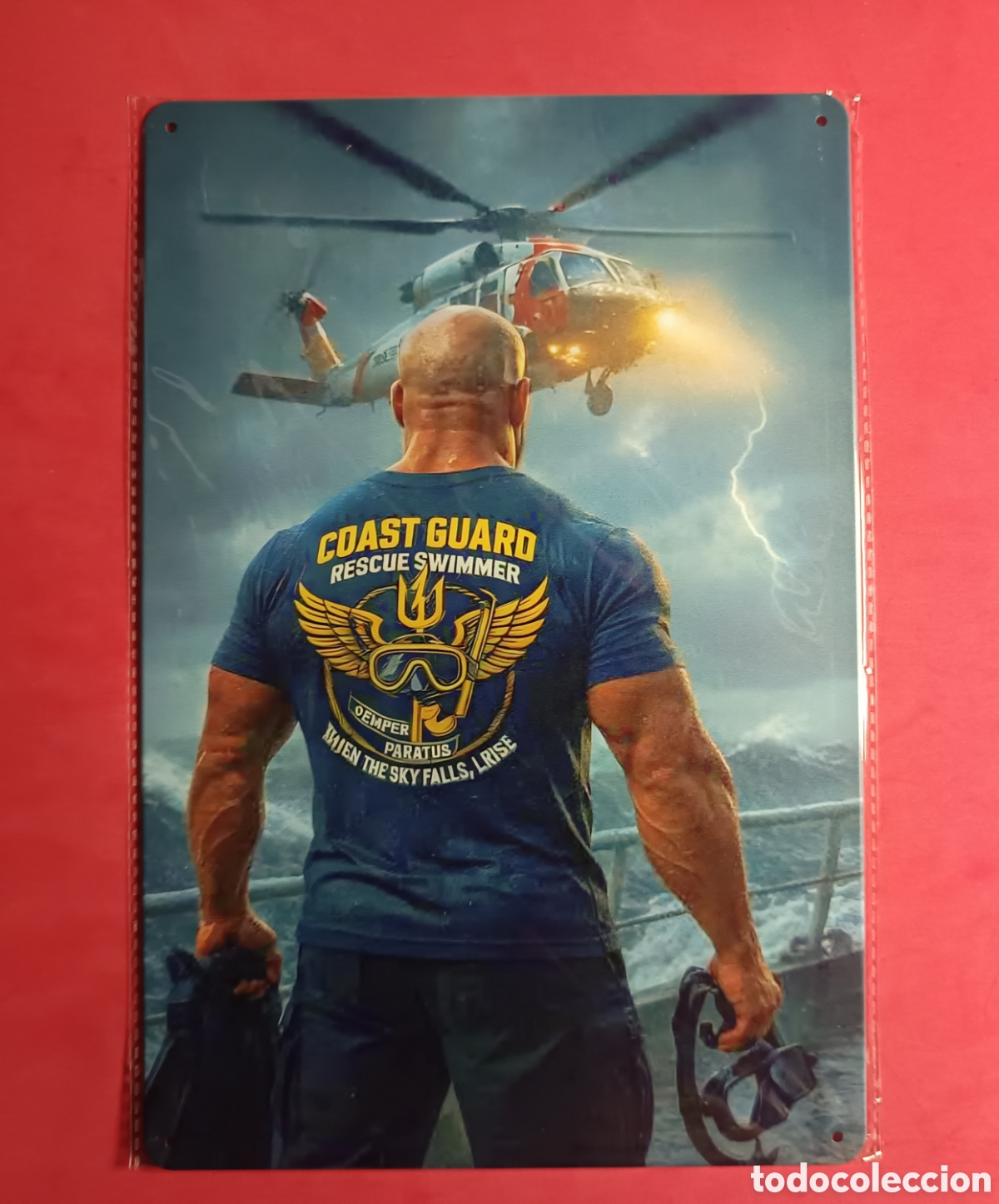 Nuevo: Cartel Met&aacute;lico Coast Guard Rescue Swimmer