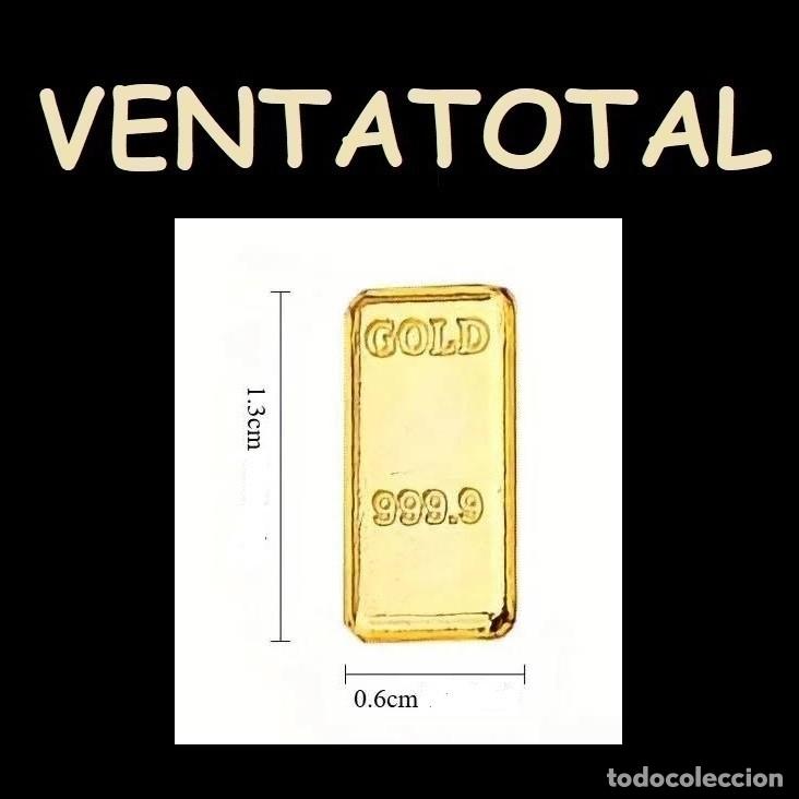 Nuevo: LUJO UN LINGOTE DE ORO DE 24 KILATES LAMINADO PESA 1 GRAMO LEER DENTRO LA DESCRIPCION