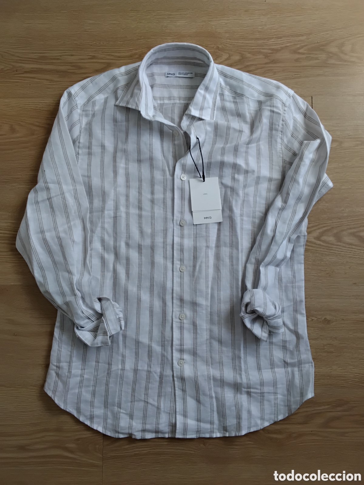New: Camisa Hombre Mango Rayas