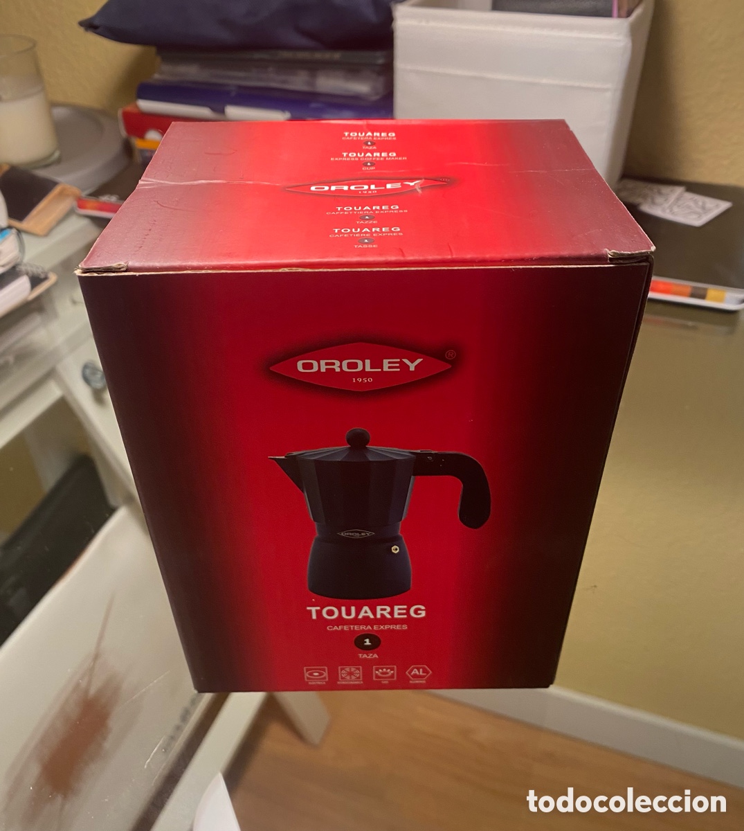 Nuevo: CAFETERA ITALIANA TOUAREG OROLEY Aluminio NUEVA A ESTRENAR
